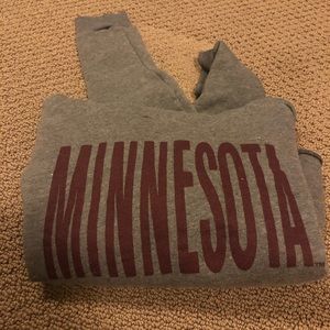 minnesota grey cropped sweatshirt